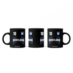 Scotland Soccer Sports Graphic Number 10 Jersey Style Coffee Mug Proud Scottish Football Fans Game Day Pride TS02 Print Your Wear