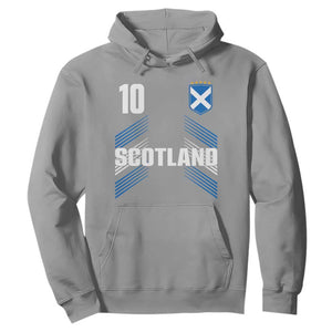 Scotland Soccer Sports Graphic Number 10 Jersey Style Hoodie Proud Scottish Football Fans Game Day Pride TS02 Sport Gray Print Your Wear
