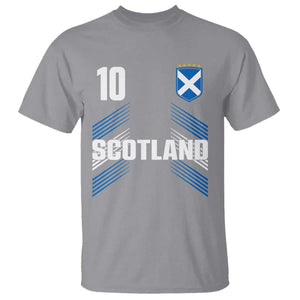 Scotland Soccer Sports Graphic Number 10 Jersey Style T Shirt Proud Scottish Football Fans Game Day Pride TS02 Sport Gray Print Your Wear