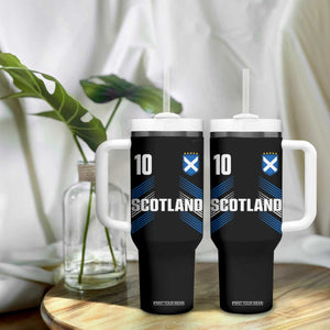 Scotland Soccer Sports Graphic Number 10 Jersey Style Tumbler With Handle Proud Scottish Football Fans Game Day Pride TS02 Print Your Wear