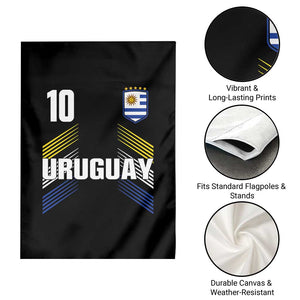 Uruguay Soccer Sports Graphic Number 10 Jersey Style Garden Flag Proud Uruguayan Football Fans Game Day Pride TS02 Print Your Wear