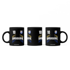 Uruguay Soccer Sports Graphic Number 10 Jersey Style Coffee Mug Proud Uruguayan Football Fans Game Day Pride TS02 Print Your Wear