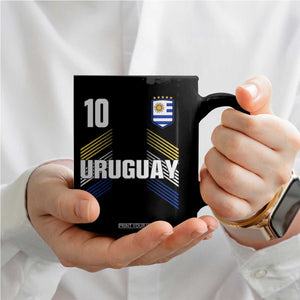 Uruguay Soccer Sports Graphic Number 10 Jersey Style Coffee Mug Proud Uruguayan Football Fans Game Day Pride TS02 Print Your Wear