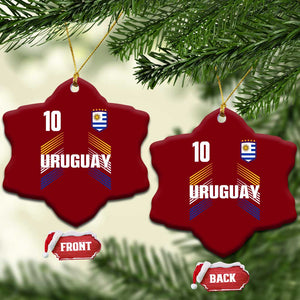 Uruguay Soccer Sports Graphic Number 10 Jersey Style Ceramic Ornament Proud Uruguayan Football Fans Game Day Pride TS02 Print Your Wear