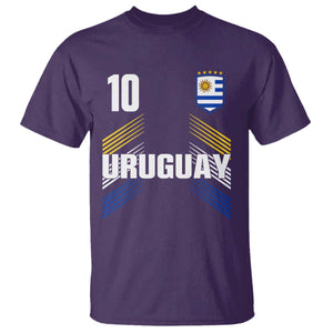 Uruguay Soccer Sports Graphic Number 10 Jersey Style T Shirt Proud Uruguayan Football Fans Game Day Pride TS02 Purple Print Your Wear