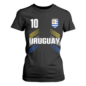 Uruguay Soccer Sports Graphic Number 10 Jersey Style T Shirt For Women Proud Uruguayan Football Fans Game Day Pride TS02 Black Print Your Wear