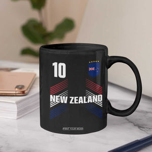 New Zealand Soccer Sports Graphic Number 10 Jersey Style Coffee Mug Proud Kiwis Football Fans Game Day Pride TS02 Print Your Wear