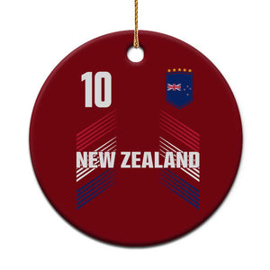New Zealand Soccer Sports Graphic Number 10 Jersey Style Ceramic Ornament Proud Kiwis Football Fans Game Day Pride TS02 1pc Red Print Your Wear