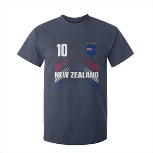 New Zealand Soccer Sports Graphic Number 10 Jersey Style T Shirt For Kid Proud Kiwis Football Fans Game Day Pride TS02 Navy Print Your Wear