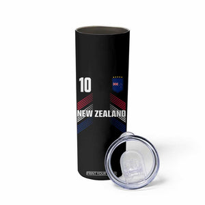 New Zealand Soccer Sports Graphic Number 10 Jersey Style Skinny Tumbler Proud Kiwis Football Fans Game Day Pride TS02 Print Your Wear