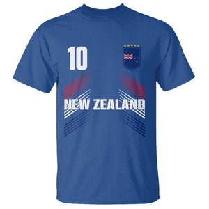 New Zealand Soccer Sports Graphic Number 10 Jersey Style T Shirt Proud Kiwis Football Fans Game Day Pride TS02 Royal Blue Print Your Wear