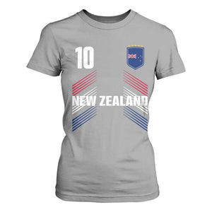 New Zealand Soccer Sports Graphic Number 10 Jersey Style T Shirt For Women Proud Kiwis Football Fans Game Day Pride TS02 Sport Gray Print Your Wear