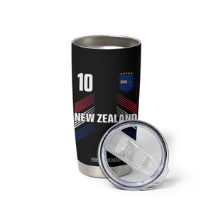New Zealand Soccer Sports Graphic Number 10 Jersey Style Tumbler Cup Proud Kiwis Football Fans Game Day Pride TS02 Print Your Wear