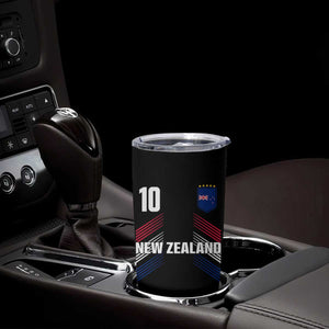 New Zealand Soccer Sports Graphic Number 10 Jersey Style Tumbler Cup Proud Kiwis Football Fans Game Day Pride TS02 Print Your Wear