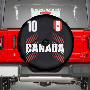 Canada Soccer Sports Graphic Number 10 Jersey Style Spare Tire Cover Proud Canadian Football Fans Game Day Pride TS02 Black Print Your Wear