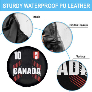 Canada Soccer Sports Graphic Number 10 Jersey Style Spare Tire Cover Proud Canadian Football Fans Game Day Pride TS02 Print Your Wear