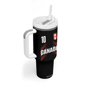 Canada Soccer Sports Graphic Number 10 Jersey Style Tumbler With Handle Proud Canadian Football Fans Game Day Pride TS02 Print Your Wear