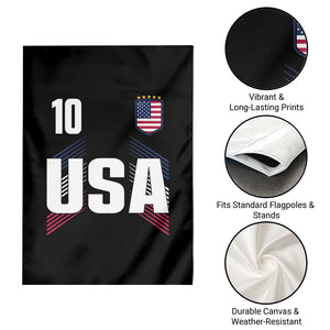 USA Soccer Sports Graphic Number 10 Jersey Style Garden Flag Proud Fans Game Day Pride TS02 Print Your Wear