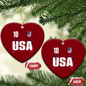 USA Soccer Sports Graphic Number 10 Jersey Style Ceramic Ornament Proud Fans Game Day Pride TS02 Print Your Wear