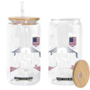 USA Soccer Sports Graphic Number 10 Jersey Style Glass Can Proud Fans Game Day Pride TS02 Print Your Wear