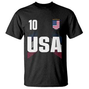 USA Soccer Sports Graphic Number 10 Jersey Style T Shirt Proud Fans Game Day Pride TS02 Black Print Your Wear