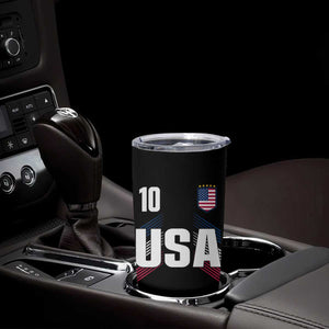 USA Soccer Sports Graphic Number 10 Jersey Style Tumbler Cup Proud Fans Game Day Pride TS02 Print Your Wear