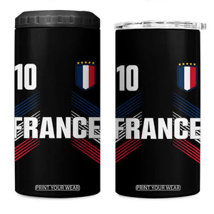 France Soccer Sports Graphic Number 10 Jersey Style 4 in 1 Can Cooler Tumbler Proud French Football Fans Game Day Pride TS02 One Size: 16 oz Black Print Your Wear