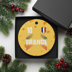 France Soccer Sports Graphic Number 10 Jersey Style Ceramic Ornament Proud French Football Fans Game Day Pride TS02 1pc Yellow Cheese Print Your Wear