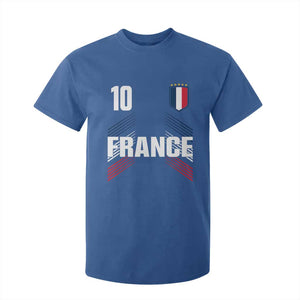France Soccer Sports Graphic Number 10 Jersey Style T Shirt For Kid Proud French Football Fans Game Day Pride TS02 Royal Blue Print Your Wear