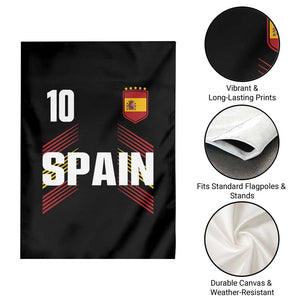 Spain Soccer Sports Graphic Number 10 Jersey Style Garden Flag Proud Spanish Football Fans Game Day Pride TS02 Print Your Wear