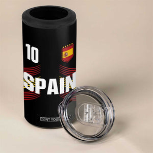 Spain Soccer Sports Graphic Number 10 Jersey Style 4 in 1 Can Cooler Tumbler Proud Spanish Football Fans Game Day Pride TS02 Print Your Wear
