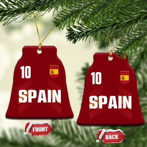 Spain Soccer Sports Graphic Number 10 Jersey Style Ceramic Ornament Proud Spanish Football Fans Game Day Pride TS02 Print Your Wear