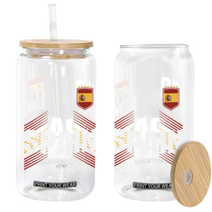 Spain Soccer Sports Graphic Number 10 Jersey Style Glass Can Proud Spanish Football Fans Game Day Pride TS02 Print Your Wear