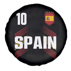 Spain Soccer Sports Graphic Number 10 Jersey Style Spare Tire Cover Proud Spanish Football Fans Game Day Pride TS02 Print Your Wear