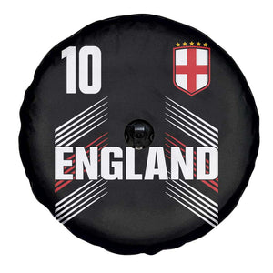 England Soccer Sports Graphic Number 10 Jersey Style Spare Tire Cover Proud St George Cross Football Fans Game Day Pride TS02 Print Your Wear