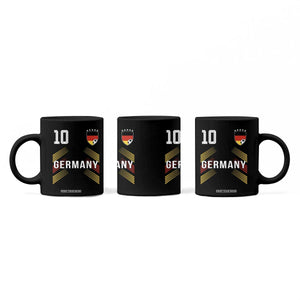 Germany Soccer Sports Graphic Number 10 Jersey Style Coffee Mug Proud German Football Fans Game Day Pride TS02 Print Your Wear