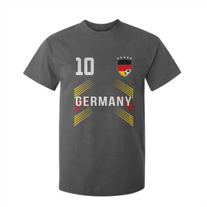 Germany Soccer Sports Graphic Number 10 Jersey Style T Shirt For Kid Proud German Football Fans Game Day Pride TS02 Dark Heather Print Your Wear