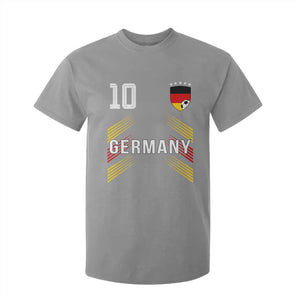 Germany Soccer Sports Graphic Number 10 Jersey Style T Shirt For Kid Proud German Football Fans Game Day Pride TS02 Sport Gray Print Your Wear