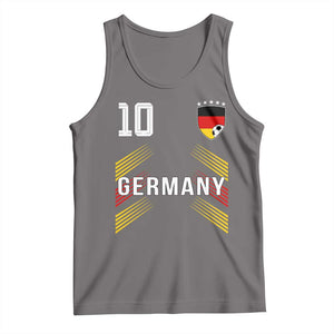 Germany Soccer Sports Graphic Number 10 Jersey Style Tank Top Proud German Football Fans Game Day Pride TS02 Deep Heather Print Your Wear