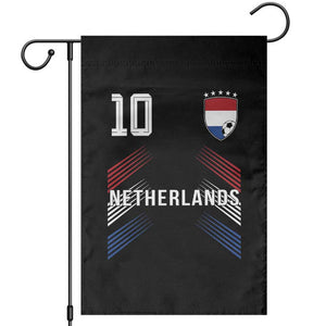 Netherlands Soccer Sports Graphic Number 10 Jersey Style Garden Flag Proud Nederlands Holland Football Fans Game Day Pride TS02 Black Print Your Wear