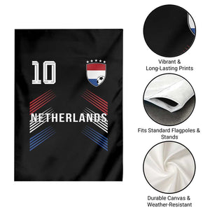 Netherlands Soccer Sports Graphic Number 10 Jersey Style Garden Flag Proud Nederlands Holland Football Fans Game Day Pride TS02 Print Your Wear