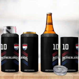 Netherlands Soccer Sports Graphic Number 10 Jersey Style 4 in 1 Can Cooler Tumbler Proud Nederlands Holland Football Fans Game Day Pride TS02 Print Your Wear