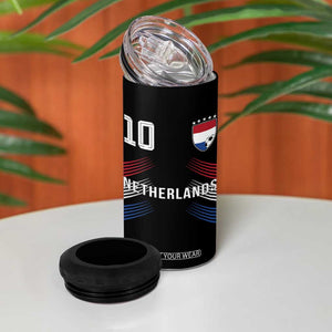 Netherlands Soccer Sports Graphic Number 10 Jersey Style 4 in 1 Can Cooler Tumbler Proud Nederlands Holland Football Fans Game Day Pride TS02 Print Your Wear