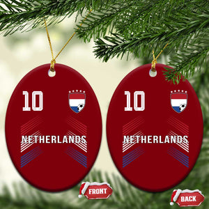 Netherlands Soccer Sports Graphic Number 10 Jersey Style Ceramic Ornament Proud Nederlands Holland Football Fans Game Day Pride TS02 Print Your Wear