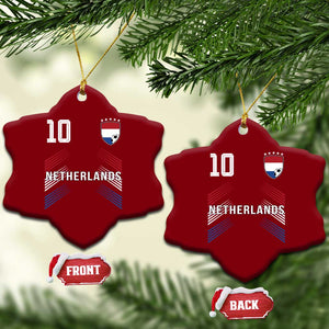 Netherlands Soccer Sports Graphic Number 10 Jersey Style Ceramic Ornament Proud Nederlands Holland Football Fans Game Day Pride TS02 Print Your Wear