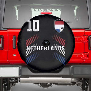 Netherlands Soccer Sports Graphic Number 10 Jersey Style Spare Tire Cover Proud Nederlands Holland Football Fans Game Day Pride TS02 Black Print Your Wear
