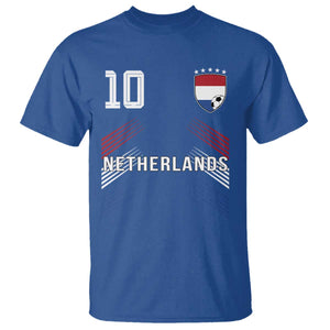Netherlands Soccer Sports Graphic Number 10 Jersey Style T Shirt Proud Nederlands Holland Football Fans Game Day Pride TS02 Royal Blue Print Your Wear
