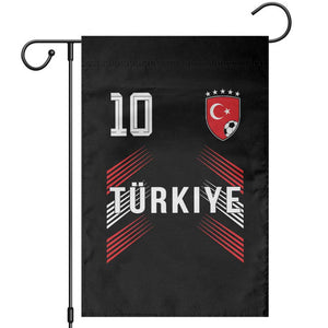 Proud Turkiye Soccer Fans Number 10 Jersey Style Garden Flag Patriotic Turkish Football Turkey Sports Lover TS02 Black Print Your Wear