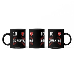 Proud Turkiye Soccer Fans Number 10 Jersey Style Coffee Mug Patriotic Turkish Football Turkey Sports Lover TS02 Print Your Wear