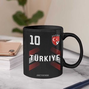 Proud Turkiye Soccer Fans Number 10 Jersey Style Coffee Mug Patriotic Turkish Football Turkey Sports Lover TS02 Print Your Wear